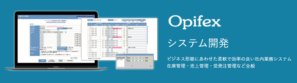 システム開発、ビジネス形態にあわせた柔軟な業務システム（在庫管理、売上管理、受発注管理）